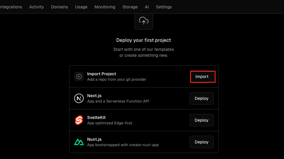 import project
