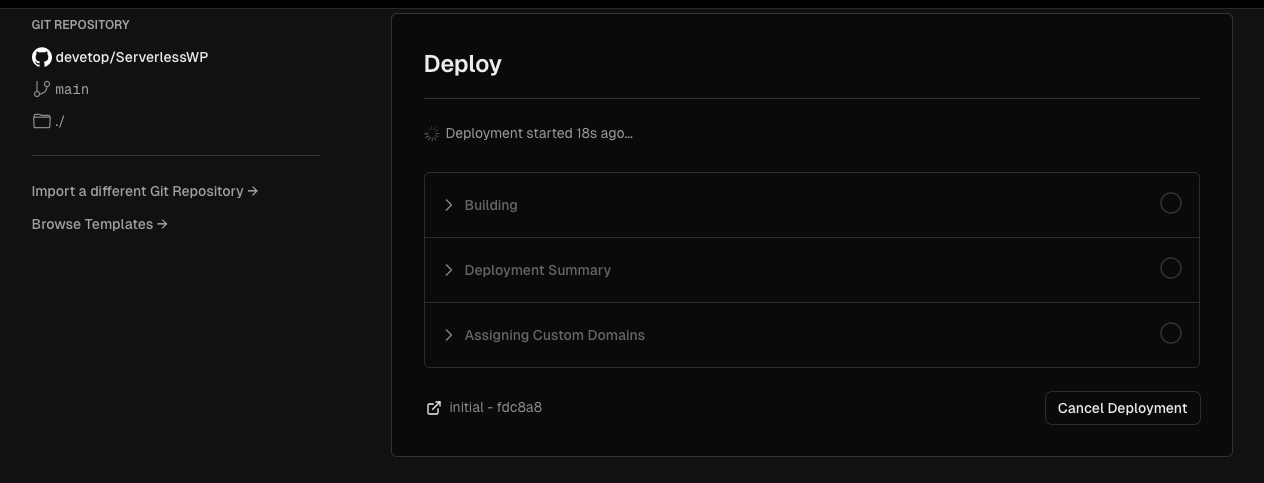 deploy wp