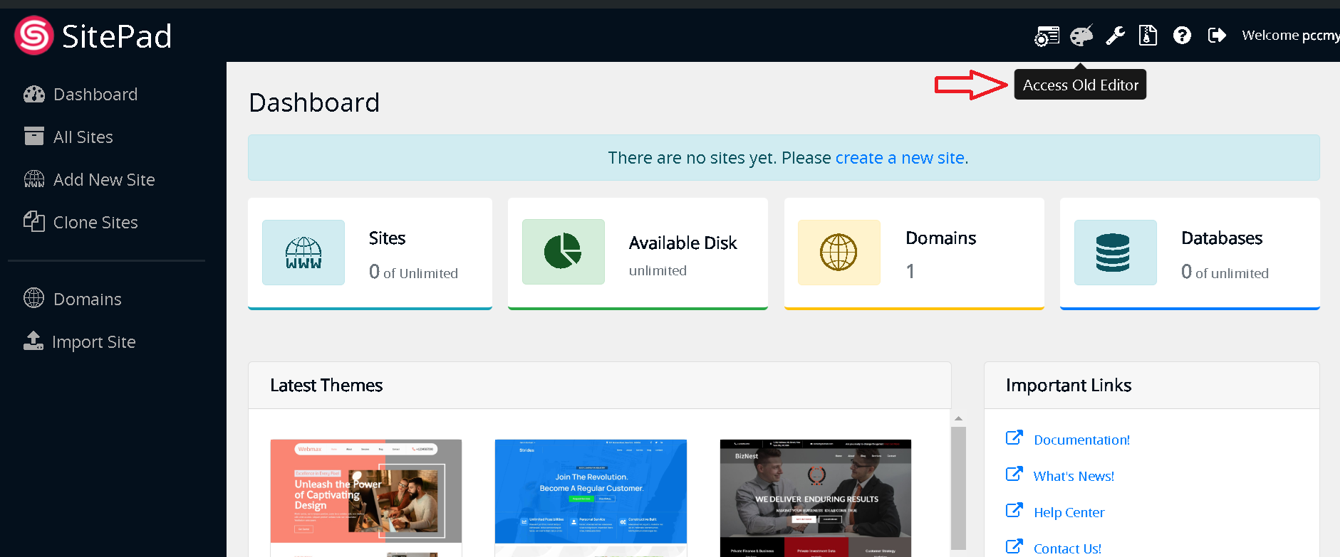 access old editor