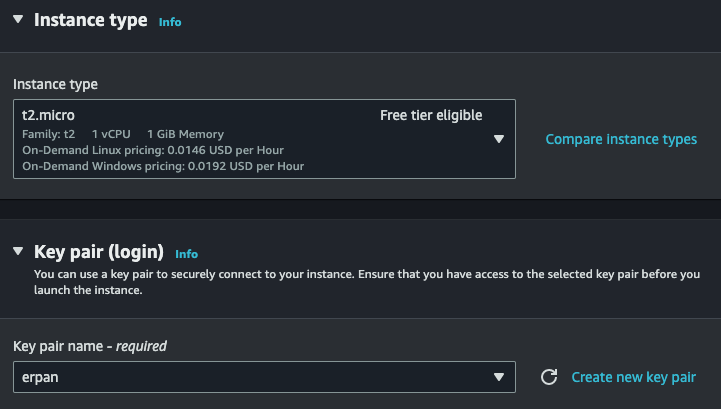 select keypair